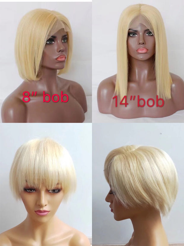 SHORT BLONDE LACE WIGS